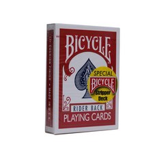 自行車 原廠密封剝皮牌撲克牌魔術道具 50種套裝, 1組, 紅色的