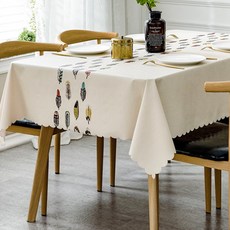 Ilovehome 花園方形隨機圖案咖啡桌巾, TYPE4, 90 x 90 cm