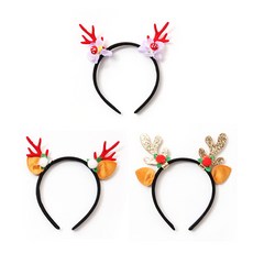 聖誕朋友有角魯道夫派對髮飾髮箍 3件組, 甲、乙、丙, 1套