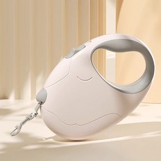 레드퍼피 반려동물 반달 롱 자동리드줄, 파우더핑크, 1개