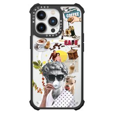 모란카노 임팩트 콜라주 맥세이프 디자인 투명 범퍼 휴대폰 케이스