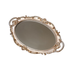 OfMIN 橢圓復古古董託盤, 復古銀
