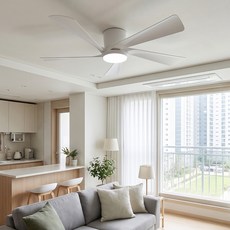비츠조명 LED 캄브리즈 BLDC 천장 실링팬 조명 137cm, 화이트
