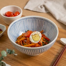 日本麵碗 18.5cm, 1個, 條紋三餐