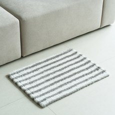 inroom 水手條紋柔軟廚房地墊, 灰色