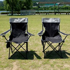 밴프 마스터 캠핑체어, 블랙, 2개