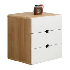 JD FURNITURE Romi 三層抽屜床頭櫃, 橡木色 白色, 3 Drawers