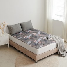 크리벨 탄소 열선 고급 면혼방 전기요 YH-403, 어반애로우(YH-403), 더블(135 x 180 cm)