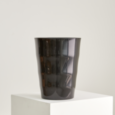 fresh garden INO 圓形塑膠花盆, 黑色