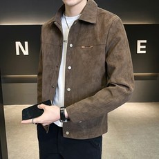 JTL 男士時尚雅痞男孩休閒翻領鈕扣夾克