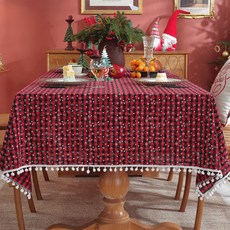 모던지 크리스마스 테이블보 YJ730, 눈송이B, 1개, 140 x 100 cm