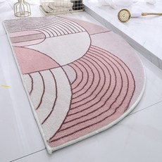 Wetherhome 獨特主題蓬鬆地墊, 粉紅色