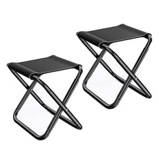 Whitewolf 便攜式折疊露營椅, 黑色, 2個
