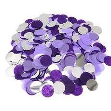 Party09 圓形五彩紙屑 2.5cm 150g, 1個, 紫色調