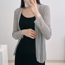 River Blue 女款羅紋透視V領長袖開襟衫