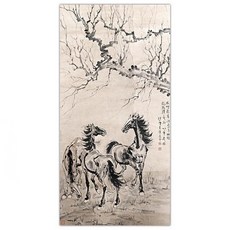 Liz Jany 室內裝飾用品 畫作 書法 東方畫 馬 10 K13728