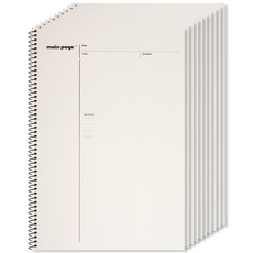 POPO FANCY 主頁面左分隔線彈簧筆記本, 10個, 淺褐色