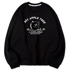 VENHIT Apple Tree字母寬鬆柔軟刷毛大學T