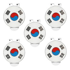 太極旗磁鐵球標, 白色