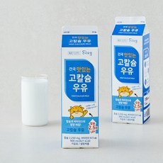 건국유업 맛있는 고칼슘 우유, 2개, 900ml