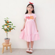 로로샤 여아용 통기성 러블 원피스