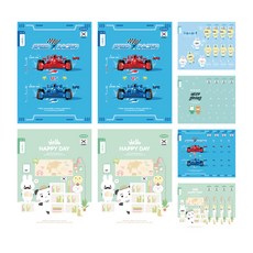 Penpia 800 小學皇家筆記本圖畫日記雙面男孩10p, 隨機發貨, 2個