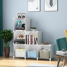 Lala Workshop DIY居家多用途方塊收納箱 組合櫃 收納櫃 6格, 1套, 白色