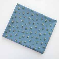 COTTONVILL 大韓紡織 20支棉平織布 小蒲公英 2碼布料, 藍色, 1個