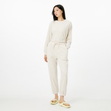 JAJU (JAJU) 女款羅紋貂絨刷毛九分睡褲