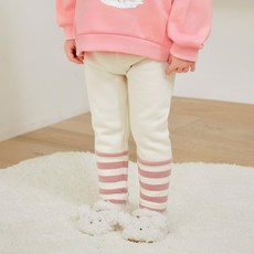 mollimelli Ttasom Bear 條紋刷毛內搭褲