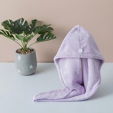 지엔 극세사 드라이 헤어타올 63 x 23 cm 90g, 보라, 1개