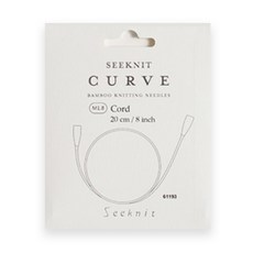 씨니트 yarna 커브 교환식 코드 뜨개 바늘 M1.8 케이블 20cm 61193, 실버, 1개