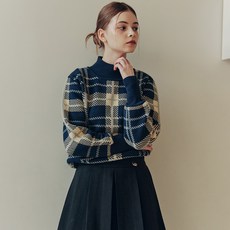 ZERO STREET 女款格紋針織毛衣