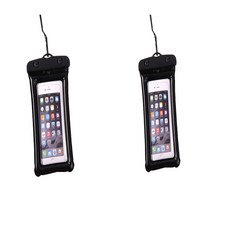 MJ 馬卡龍氣囊觸控水上樂園防水袋, 2個, 黑色