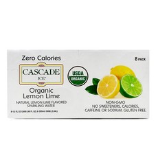 CASCADE 檸檬萊姆氣泡水, 8個, 355ml