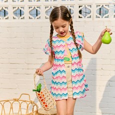 LILIPURRI 女童浪漫長袍式開襟衫