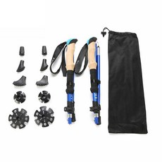 안시스터즈 스니커즈 등산스틱 2p, 블루, 2개