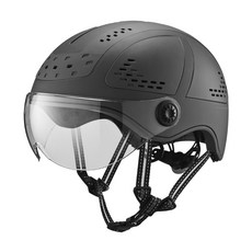 FEELY 電動滑板自行車遮陽安全帽 F-802, Matte Dark Black