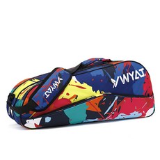 YWYAT 肩背網球羽毛球球拍包, 紅色