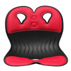 Chair Club 護腰美姿椅墊, 黑色 紅色