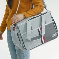 REDPUPPY 寵物全罩式外出提包, 粉彩灰