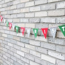 聖誕雪花三角氈花環 225cm