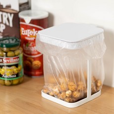 PUKO 食物塑膠袋垃圾桶支架, 白色的