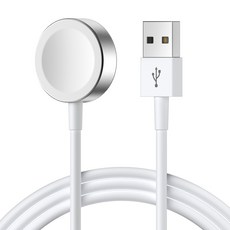 케이맥스 애플워치 전기종 호환 A타입 무선 충전기 1m, 1개, 화이트