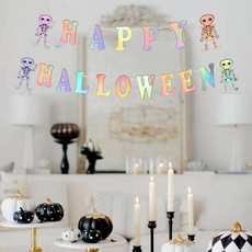 Greentail 萬聖節派對道具 掛旗 Type 05, 混合顏色, 1個