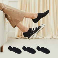 싹스탑 여성용 도톰한 벗겨지지 않는 골지 페이크 삭스 3족 세트