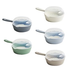 EASY&FREE Minimal Cook 附把手蒸籠多功能小碟5件組, 1套, 花朵白 + 天空藍 + 木紋灰 + 森林綠 + 海洋灰
