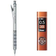 Pentel 飛龍文具 GRAPHGEAR 1000 自動鉛筆 PG1015 + Ain Stein 自動鉛筆芯 3B, 0.5mm, 1套