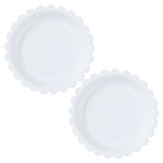 sixfarmers 堅固的向日葵花盆托盤, 2個, 白色