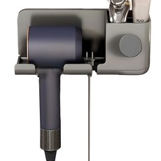 WITH WIN 簡便吹風機掛架 升級, 1個, 灰色